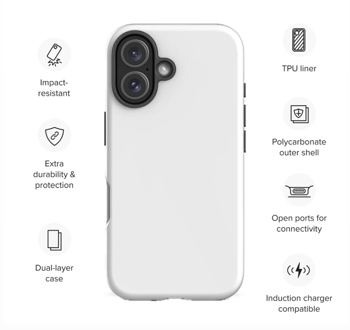 WHITE OF PEACE- Tough Case for iPhone®